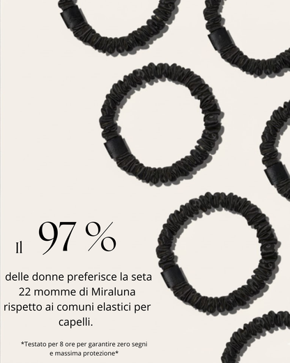 Set 6 scrunchies in seta di gelso